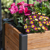 NEW Grapevine Low-Profile Planter, FSC Recycled Wood, Rectangular, 37IN x 12.6IN, Medium Brown, Retails $109! Plants NOT included