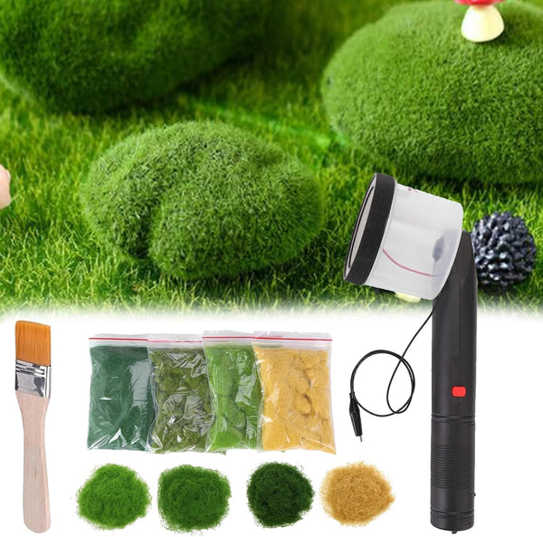 New Mini Static Grass Flocking, Four Colors Mini Applicator for Flocking Machine, ABS Applicator with Anti-Slip Handle for DIY Scenic Modelling Sand Table Modelling Craft