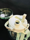New shirayukinikki 1200 ml wide mouth big belly water bottle with cup rope, handle & straw! Can Fit Boba Straw! GREEN