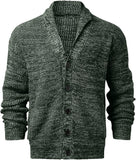 NEW Retails $94, Knit Cardigan Sweater Shawl Collar Loose Fit Long Sleeve with Pockets, Grey, Sz XL