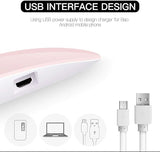 New Sun MIni GreenLife 6W LED UV Nail Lamp USB Nail Dryer with Handy Mini Size Mouse Shape for all Gel Polish Shape for Gel Based Polishes Manicure/Pedicure 2 Timing Setting 45s/60s(Pink)