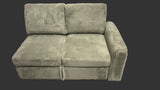 Retails $399+ New Assembled Lotus Modular Storage 1 arm loveseat in plush green chenille upholstered fabric! Storage under seats!