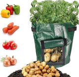 New 1 Pc 10 Gallon Potato Grow Bag, Aeration Fabric Pot Heavy Duty Thickened Plant Grow Bag Garden Vegetables Planting Bag with Access Flap and Handles for Potato Tomato Fruits Flower