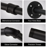 New Greenstell Wall Mounted Industrial Pipe Style Multi-Function Rack, 36.2" for Bedroom, Living Room, Kitchen (1 Pack)