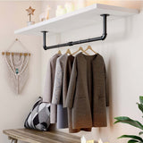 New Greenstell Wall Mounted Industrial Pipe Style Multi-Function Rack, 36.2" for Bedroom, Living Room, Kitchen (1 Pack)