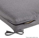 New Retails $224+ Set of 2 High Quality Dark Grey 4 Inch Thick Outdoor Seat Cushions with removable covers  (25"WX24" D) Seat Cushions Only! Does NOT includes chairs or back cushions