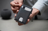 New in box! Grey Texture Ultra Slim Wallet With Money Clip, Anti theft, Travel Friendly. Holds up to 9 cards & cash
