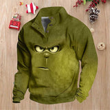 New Men's 3D Print Pullover Ugly Christmas Sweater sz 3X! Ours is lighter green, GRINCH