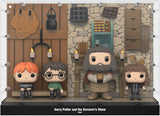 New in box! FUNKO Moments Deluxe:Harry Potter-Hagrid's Hut,Ron,Harry,Hagrid! NOTE: HAGRID'S HEAD IS BROKEN SEE PICS, MAY BE FIXABLE!