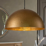 NEW Pendant Lightie Large 1-Light Industrial Hammered Metal Dome Pendant Light, Copper, 23.6", Retails $998