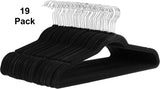 NEW Amazon Basics Velvet Suit Hangers - 19-Pack, Black