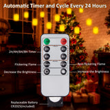 New IMAGE Floating Candles with Remote Timer, 12 Pack 1.5×2 Inch Tea Lights Battery Operated, 250+ Hours Long-Lasting Hanging Candles for Wedding Home Decor Birthday Gifts, Warm White