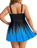 New Hanna Nikole Womens Plus Size Tankini Swimdress Tummy Control Flowy Swimsuit, under shorts NOT included. Sz 18W