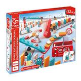 NEW Retails $75, Hape Robot Factory Kids 122 Piece Wooden Domino Track Game Set Learning STEM Toy