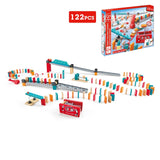 NEW Retails $75, Hape Robot Factory Kids 122 Piece Wooden Domino Track Game Set Learning STEM Toy
