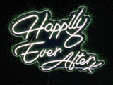 NEW Retails $300! Happily ever after x LED Neon sign 16 x 18 inch! Can be installed anywhere – low voltage and safe to touch – Easy Installation.