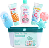 New HAPPY BUM Baby Gift Set Baby Set Newborn Gift Included Head-to-Toe Baby Wash, Body Lotion, Diaper Rash Cream, Baby Toys 2 pcs, Nail Clipper Box, Cloth Box, 7 Items