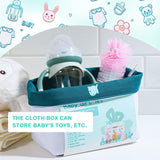 New HAPPY BUM Baby Gift Set Baby Set Newborn Gift Included Head-to-Toe Baby Wash, Body Lotion, Diaper Rash Cream, Baby Toys 2 pcs, Nail Clipper Box, Cloth Box, 7 Items