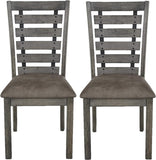 New Assembled SET OF 2 Great Quality Progressive Furniture Fiji Dining Chairs in Grey with comfortable wide seating, Retails $342+