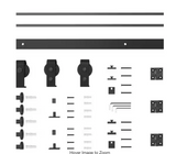 New in box! Retails $190+ CALHOME Sliding Hardware Kit For Double Bi-Fold Barn Doors! HARDWARE ONLY! DOORS NOT INCLUDED!