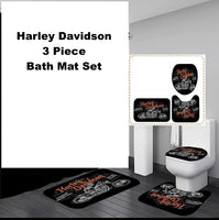 New Harley Davidson 3 piece Bath Mat set!