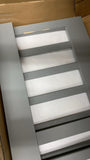 NIB! Harriet Bee Twin Floor Platform Bed with Fence Grey! Retails $370+ NOTE: small spot on wood grey rubbed off from transport, could easily touch up