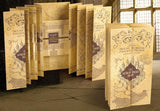 New The Noble Collection Harry Potter Marauder's Map, Full-Size Replica  The folded map measures 8.25 inches wide but unfolds to 6 feet long! Plus, several "secret" panels unfold to reveal even more detail throughout the map.