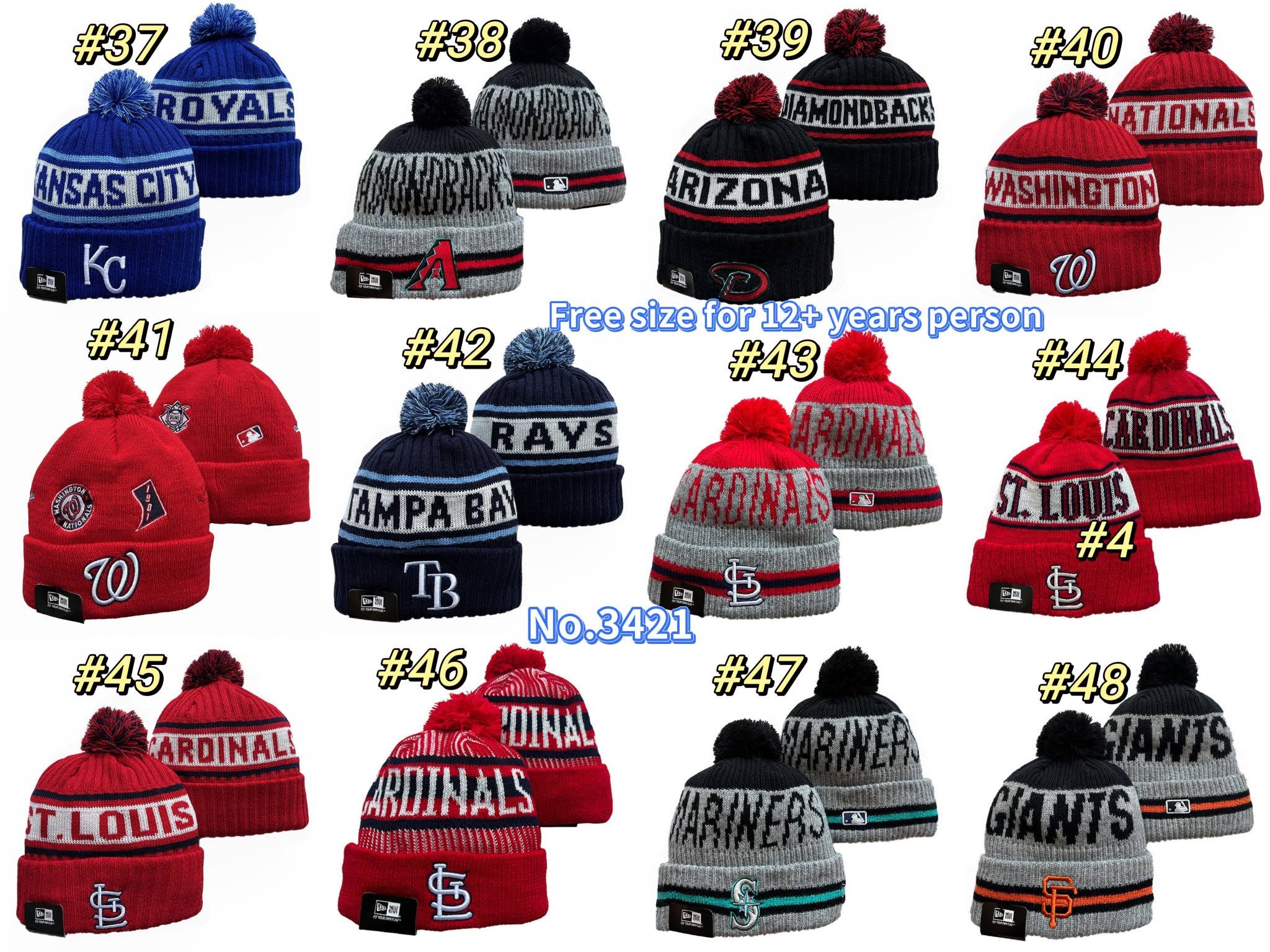 Sports Team Hats Free Size Fits Adults/Teens 12+ and 70 Styles to choose from! Tax included!