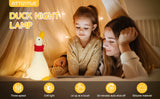 NEW Cute LED Duck Night Light, Rechargeable Silicone Squishy Light Up Duck Lamp, 3-Level Dimmable Nursery Night Lights for Toddler Baby Kids
