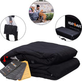 New Retails $199+ My Heatwave Black Portable Heated Throw Blanket USB Charging - 3 Heating Levels | Full Body Fast Heating & Warming | Perfect for Indoor/Outdoor Home & Travel | Size - 48” x 72”