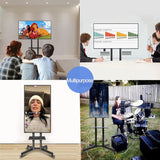 Retails $290+ New in box! Hellsehen Rotating Mobile TV Cart Holds up to 110lbs,Rolling TVs Stand for 32-60 Inch, Portrait to Landscape, Heavy-duty Floor Stand Base for Live Stream Video Conferencing Tiktok YouTube Zoom