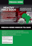 New Retails $80+ PREMIUM HERBS Hibiscus Tea 120 count| Hibiscus Tea Organic Flowers | Single Origin Source From Egypt | Great for Iced or Hot Brewed Herbal Green Tea | Caffeine Free 100% Natural Eco-Friendly Packaging