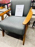 New assembled Hofstetter Upholstered Armchair By George Oliver in grey! Sturdy, Luxurious & comfortable! Has some marks on the arms from transport! Retails $412+