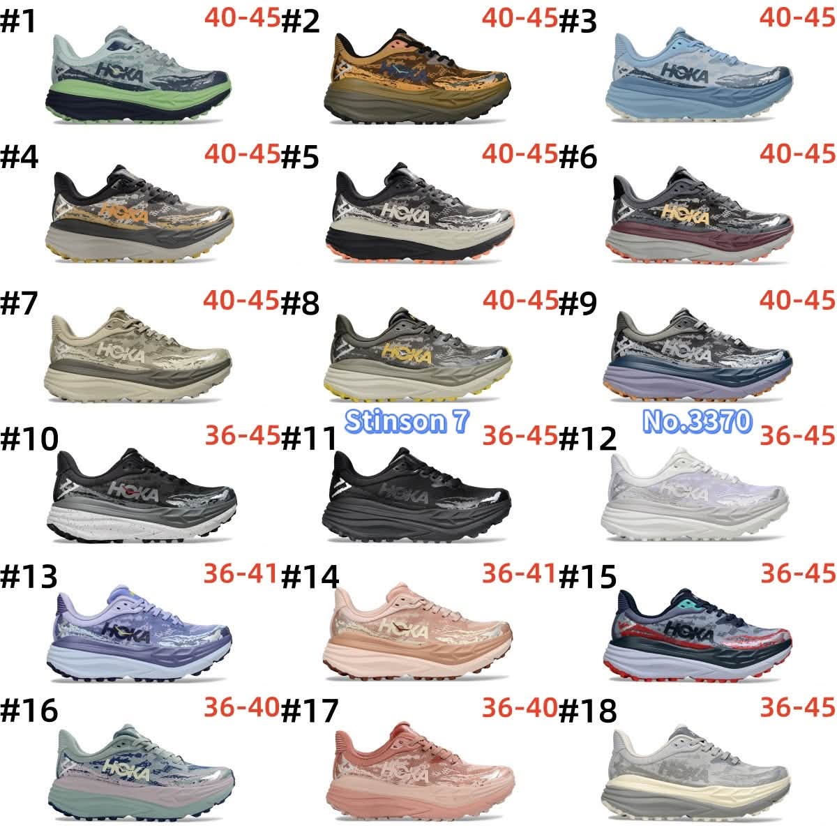 Inspired by Hoka Stinson 7 No.337020 Size please check picture!