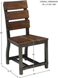 NEW Homelegance Holverson Traditional Height Acacia Wood Chairs set of 2, Rustic Brown - Made in Vietnam, RETAILS $350+ FOR SET OF 2 CHAIRS