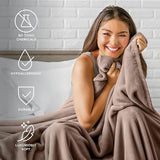 New Hometrends Microplush Velvet Fleece Blanket - Throw/Travel - Ultra-Soft - Luxurious Fuzzy Fleece Fur - Cozy Lightweight - Easy Care - All Season Premium Bed Blanket 60" X 70"