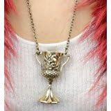 New Harry Potter Horcrux Hufflepuff Cup Necklace in Gold Finish, designed like a miniature version of Helga Hufflepuff's cup