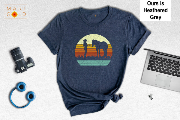 New Women's Horse Shirt, Horse Lover Tee, Horse Girl Shirt in heather grey, Sz L