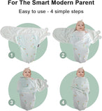 New Baby Swaddle Blanket Boy Girl,Super Soft Material Newborn Adjustable Swaddles 2-Way Zipper Sleep Sack 1 Pack (Green Tree, Small/Medium | 0-3 Months)
