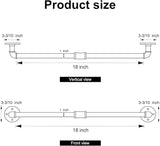 New HouseAid 18 Inch Industrial Pipe Towel Bar, Farmhouse Iron Hand Towel Holder, Vintage Style Towel Rod for Bathroom, Wall Mounted, Matte Black (Hooks Included)