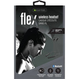 NEW iEssentials IEN-BTEFX-GRY Flex Neck Band Sport Series Bluetooth Earbuds with Microphone (Gray)