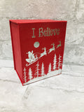 Brand new in Keepsake box with verse! I Believe Bell Ornament with Red Metal I Believe Hanger !