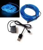New 1PC Blue LED Car Interior Ambient Lights USB Drive