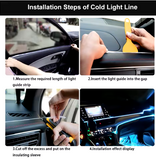 New 1PC Blue LED Car Interior Ambient Lights USB Drive