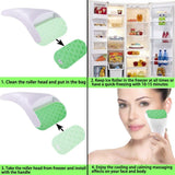 New Face Roller Cool Ice Roller Massager Skin Lifting Tool Facial Lifting Massage Anti-wrinkles Massage Roller White handle [green wheel]