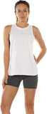 New icyzone Workout Tank Tops for Women - Running Muscle Tank Sport Exercise Gym Yoga Tops Athletic Shirt White Sz XL