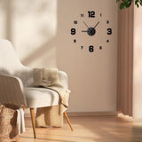 NEW Creative Frameless DIY Wall Clock Wall Decal Home Silent Clock Living Room Office Wall Decoration