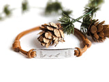 NEW Mountain Engraved Rope Bracelet, Outdoorsy Gifts, Mountain Jewelry