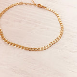 NEW Gold Boho Curb Chain Anklet, Dainty Gold Summer Ankle Bracelet, Delicate Bohemian Foot Jewelry