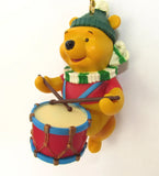 NEW IN ORIGINAL BOX WINNIE THE POOH Christmas Magic Ornament Retired Collectible Tree Ornament Little Drummer Boy Pooh Bear Playing Drum Disney